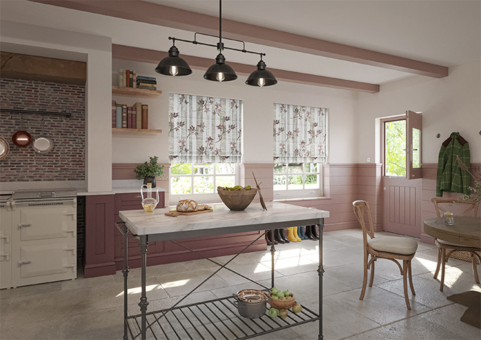 Birch Tree Velvet, Plum - Roman Blind - Image 6
